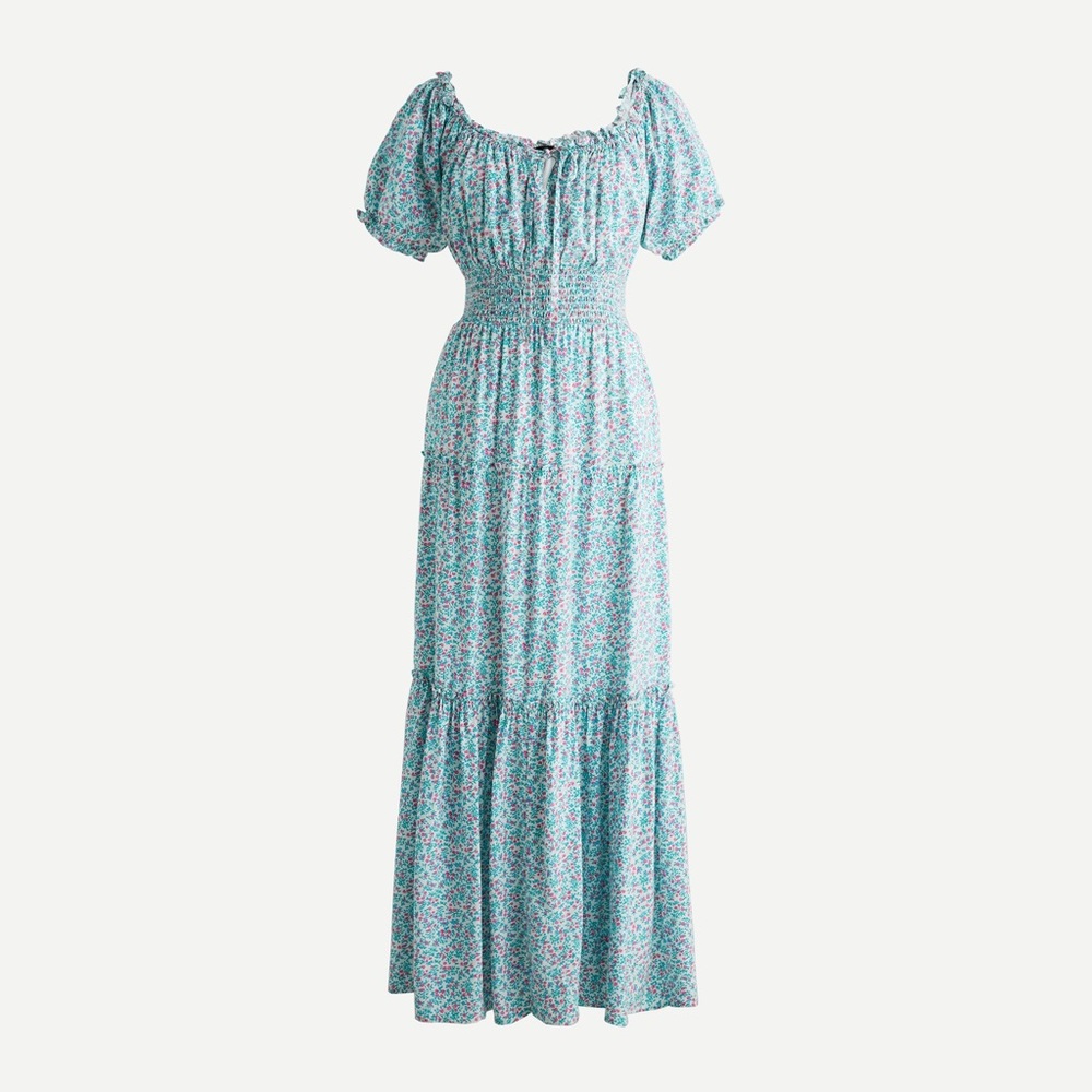 J Crew Puff-Sleeve Midi Dress in Floral - Picture 13 of 14